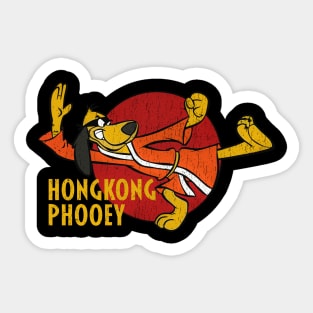 Hong Kong Phooey - Kungfu Grunge Retro Sticker